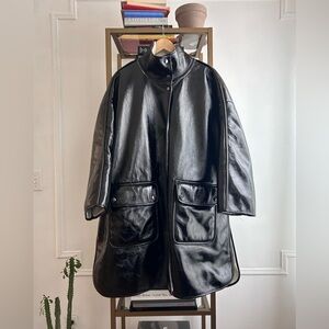 STAND STUDIO black Vanessa Parkas Coat size 38